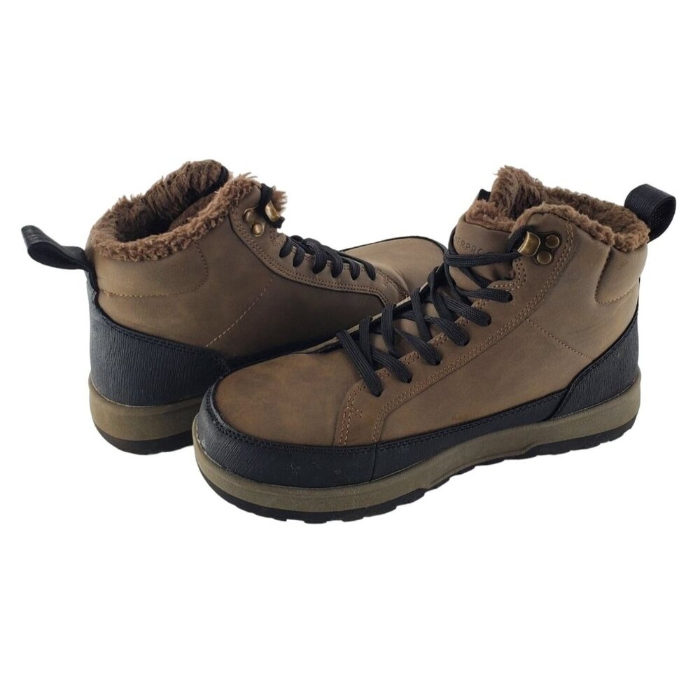 Weatherproof 8 Men Winter Boots Logjam Shearling Lace-up Outdoor Snow Shoes